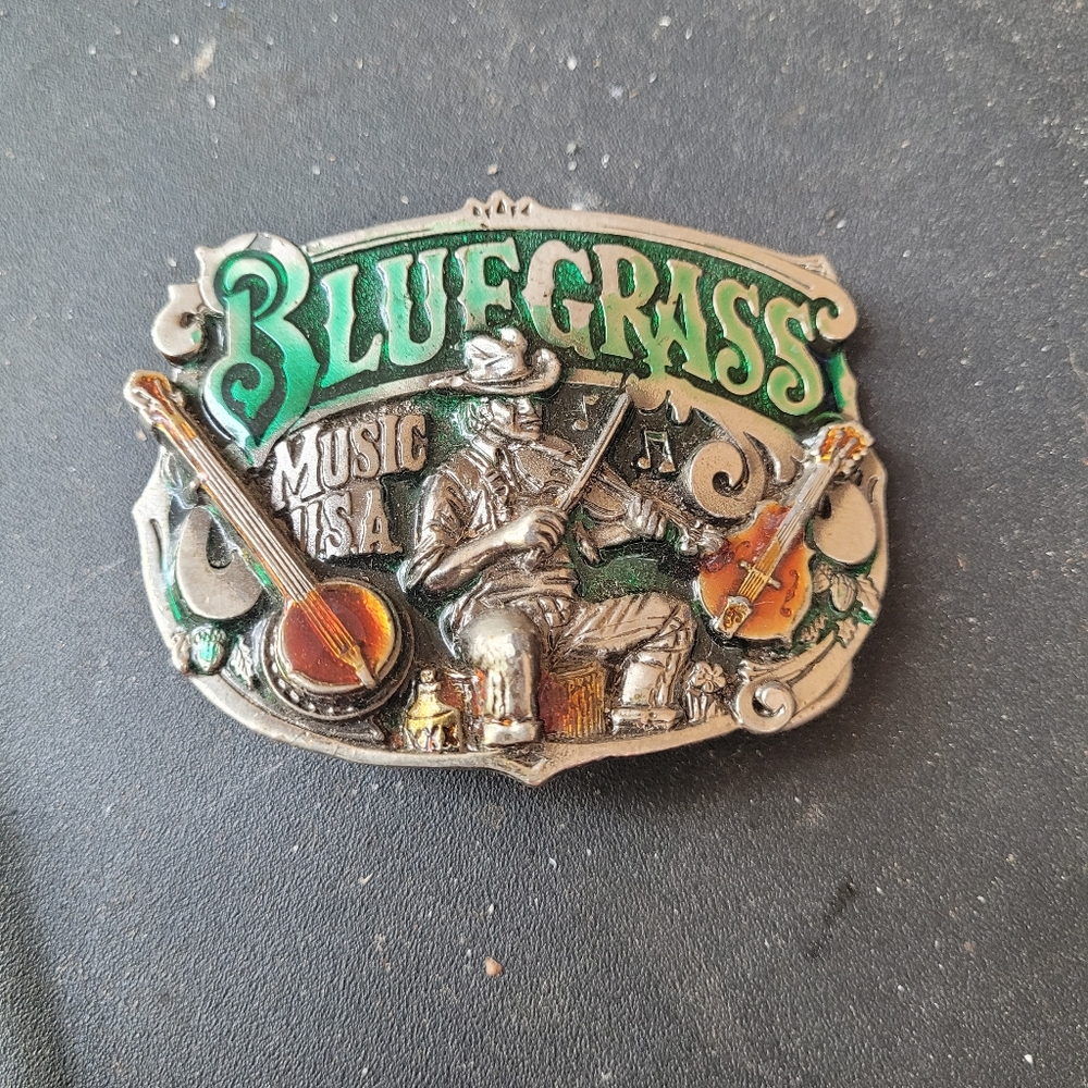 Bluegrass belt buckle by the Great American Buckle